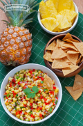 Bowl of pineapple salsa